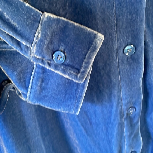 Soft Surroundings 1X Royal Blue velux knit tunic top - Picture 4 of 6